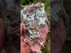 Natural Cubes of Kolwezite Pseudomorph after Malachite on Chrysocolla Coated Cobaltion Dolomite x 1 From Congo