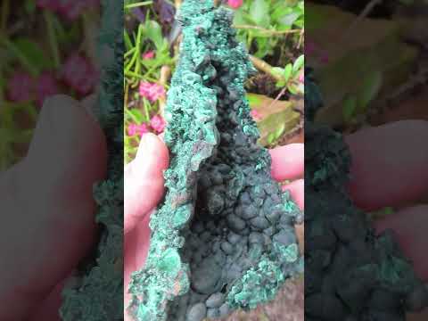 Natural Silky Malachite Specimen with Botryoidal Geode Centre x 1 From Kasompe, Congo