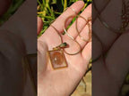 Hand Made Golden Rutile Quartz Cabochon Necklace x 1 From Madagascar