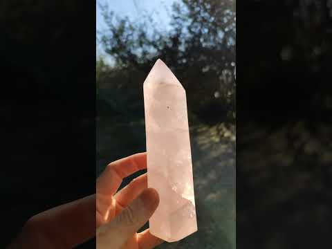 Polished Gemmy Pink Rose Quartz Display Crystal x 1 From Ambatondrazaka, Madagascar