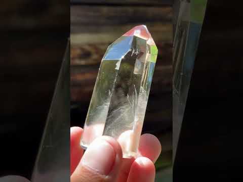 Polished Rare Fine Golden Rutile Optic Clear Quartz Crystal x 1 From Madagascar