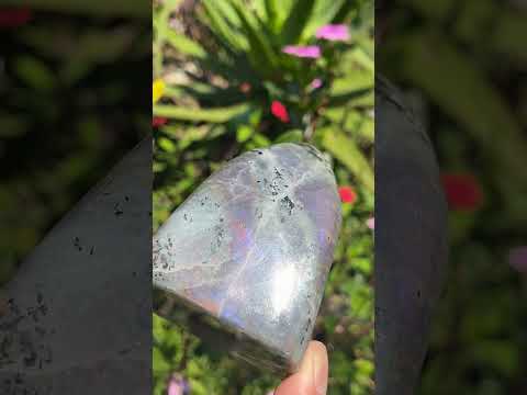 Polished Rare Purple Labradorite Standing Free Form x 1 From Tulear, Madagascar