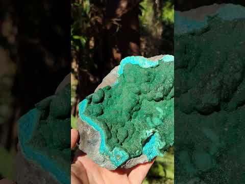 Natural Botryoidal Crystalline Malachite Specimen with Chrysocolla x 1 From Kolwezi, Congo