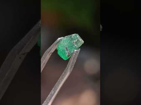 Natural Set of 5 16.41 Carat Sandawana Emerald Crystals x 1 From Sandawana, Zimbabwe