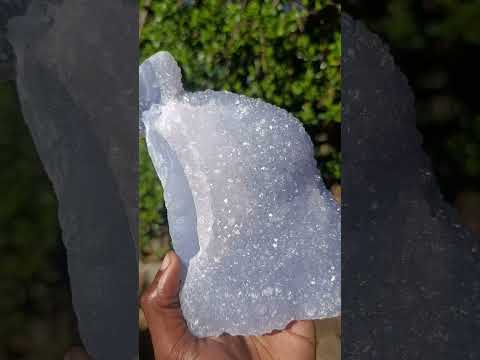 Natural Large Crystalline Blue Lace Agate Specimen x 1 From Nsanje, Malawi
