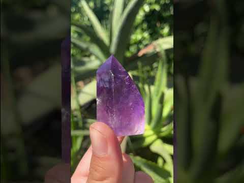 Polished Window Amethyst Crystal x 1 From Akansobe, Madagascar