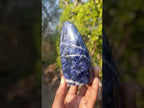 Polished Blue Sodalite Standing Display Piece x 1 From Kunene, Namibia