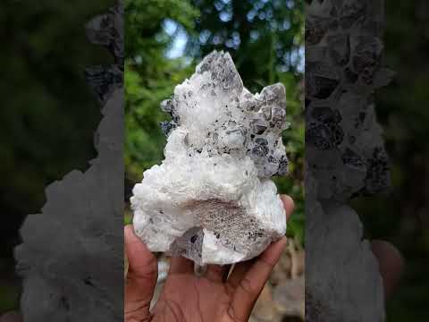 Natural Groovy Spikey Black Tipped Madagascar Candle Quartz Crystal Cluster x 1 From Antsirabe, Madagascar