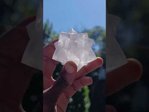 Handmade Pearl Girasol Quartz Merkabah x 1 From Ambatondrazaka Madagascar