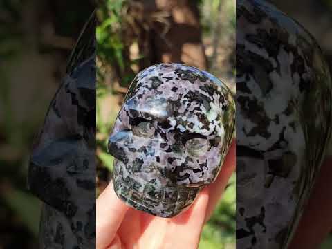 Hand Made Merlinite Gemstone Skull Carving x 1 From Madagascar