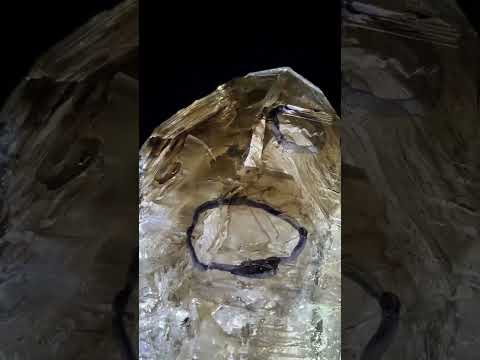 Natural XL Smokey Window Quartz Double Enhydro Crystal x 1 From Brandberg, Namibia