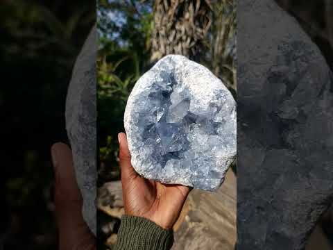 Natural Large Blue Celestite Geode Specimen x 1 From Sakoany Madagascar