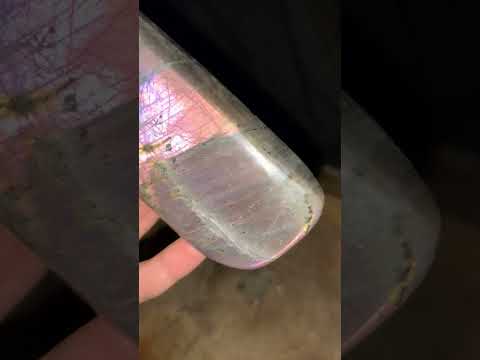 Polished Rare Purple Sunset Flash Labradorite Standing Free Form x 1 From Tulear, Madagascar