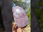 Polished Super Rare Lavender Rose Quartz Standing Display Piece x 1 From Ambatondrazaka, Madagascar