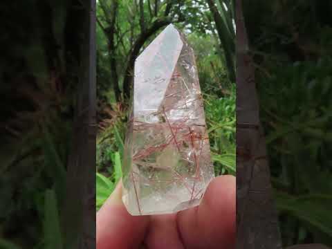 Polished Rare Clear Crystal Quartz with Copper Rutile x 1 From Madagascar