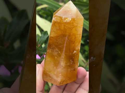 Polished Golden Healer Limonite Quartz Crystal x 1 From Madagascar