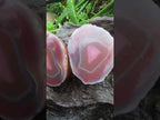 One Side Polished Identical Twin Pair of Red Sashe River Agate Nodules x 1 From Sashe River, Zimbabwe