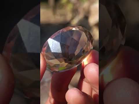 Polished Huge Faceted 150 Carat Optic Clear Smokey Quartz Stone x 1 From Madagascar