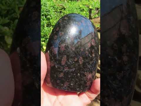 Polished Super Rare Blue Spark Iolite Standing Free Form x 1 From Betroka, Madagascar