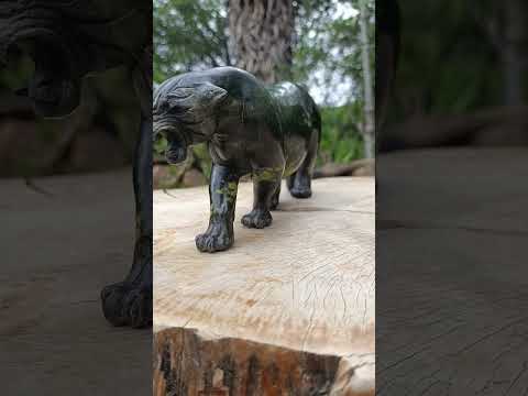 Hand Made XL Leopard Stone Leopard Carving x 1 From Nyanga, Zimbabwe