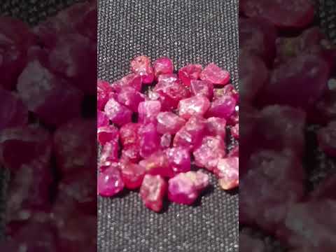 Natural Small Rough Gemmy Ruby Faceting Stones x 1 From Vatomandry, Madagascar