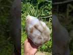 Polished Large Banded Agate Flame Sculpture  x 1 From Moralambo, Madagascar
