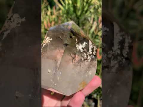 Polished Wispy Smokey Window Quartz Crystal x 1 From Akansobe, Madagascar