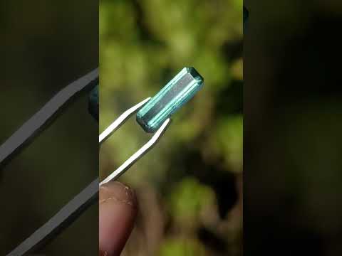 Polished Set of 3 Elongated Verdelite Green Tourmaline Faceted Stones x 1 From Karibib, Namibia