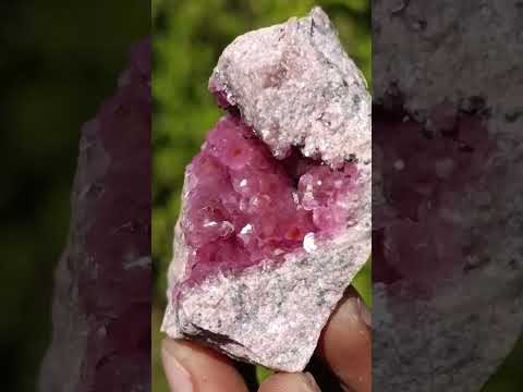 Natural Rare Hot Pink Spherocobaltite Specimen in Wooden Display Box x 1 From Mashamba West Mine, Congo
