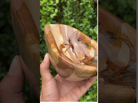 Polished Large Polychrome Picture Jasper Bowl x 1 From Madagascar