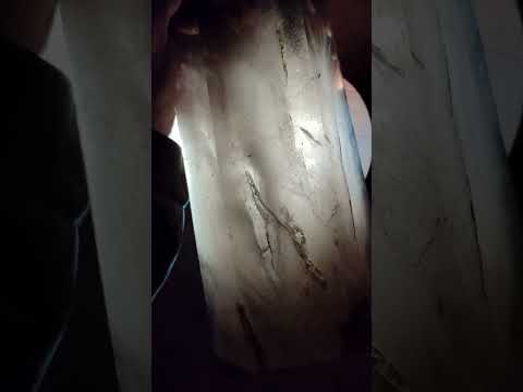 Polished XL Tall Smokey Quartz Display Crystal with Enhydro x 1 From Akansobe, Madagascar