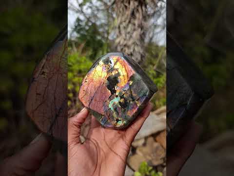 Polished Purple Sunset Labradorite Standing Display Piece x 1 From Tulear, Madagascar