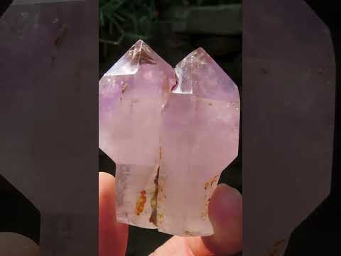 Polished Twin Amethyst Sceptre With Twin Phantoms x 1 From Akansobe, Madagascar