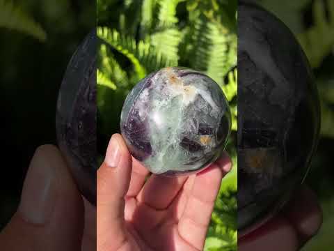 Polished Watermelon Fluorite Sphere x 1 From Uis, Namibia