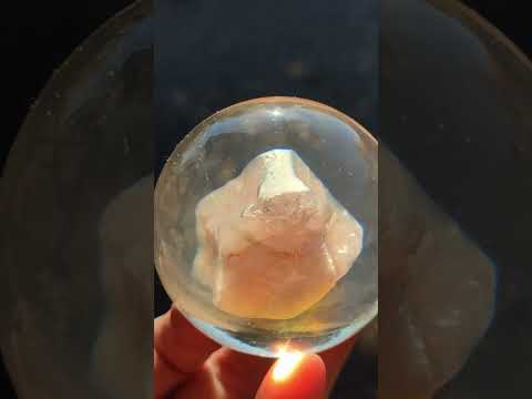 Hand Made Rose Quartz Paperweight Perspex Ball - Sold Per Piece - From South Africa