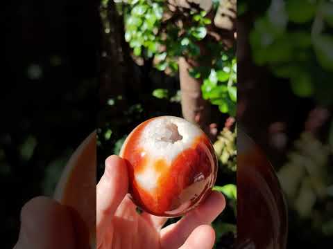 Polished Banded Carnelian Gemstone Sphere x 1 From Madagascar
