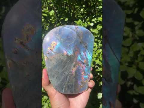 Polished Large Pure Purple Flash Labradorite Display Piece x 1 From Tulear, Madagascar
