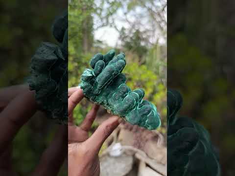 Natural Exquisite Velvet Malachite Stalactite Formation x 1 from Kasompe, Congo