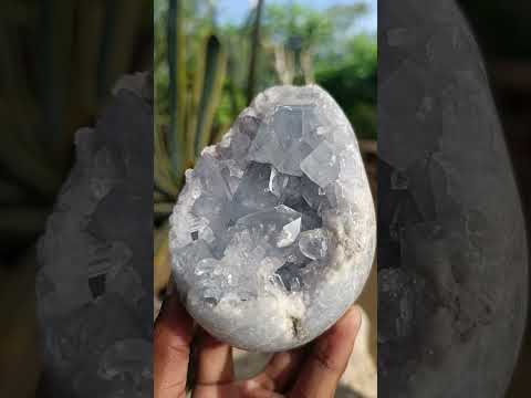 Polished Blue Celestite Egg x 1 From Sakoany Madagascar
