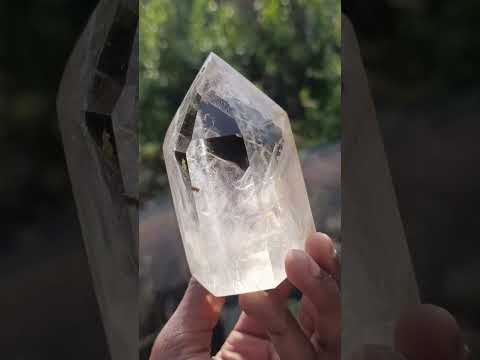 Polished Clear Quartz Crystal with Smokey Phantom x 1 From Akansobe, Madagascar
