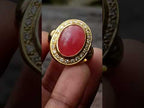 Polished 3 Piece Ring and Earrings Set of Ultra Rare Pink Transvaal Jade x 1 From Rustenburg, South Africa