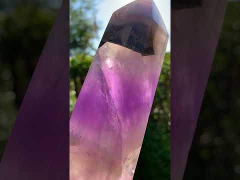 Polished Smokey Chevron Amethyst Crystal x 1 From Madagascar