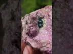 Natural Salrose Specimen with a Bladed Malachite Petillated Crystal x 1 From Kakanda, Congo
