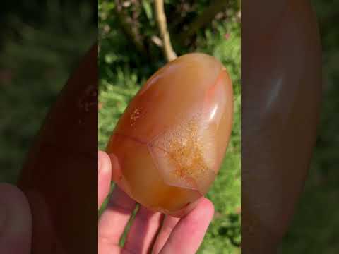 Polished Crystalline Geode Centered Carnelian Standing Free Form x 1 From Madagascar