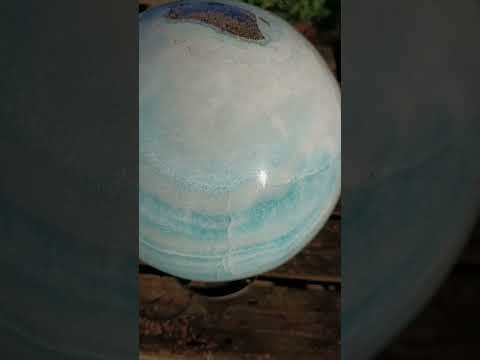 Polished XXL Blue Smithsonite Aragonite Sphere LARGEST in the World x 1 From Congo