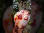 Polished Large Spotty Carnelian Gemstone Heart x 1 From Madagascar