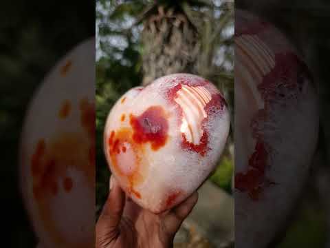 Polished Large Spotty Carnelian Gemstone Heart x 1 From Madagascar