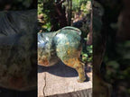 Hand Made Large Leopard Stone Warthog Carving x 1 From Nyanga, Zimbabwe