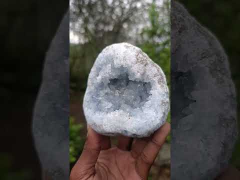 Natural Cabinet Size Blue Celestite Geode Specimen x 1 From Sakoany Madagascar