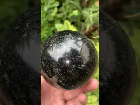 Polished Blue Spark Iolite Water Sapphire Sphere x 1 From Madagascar